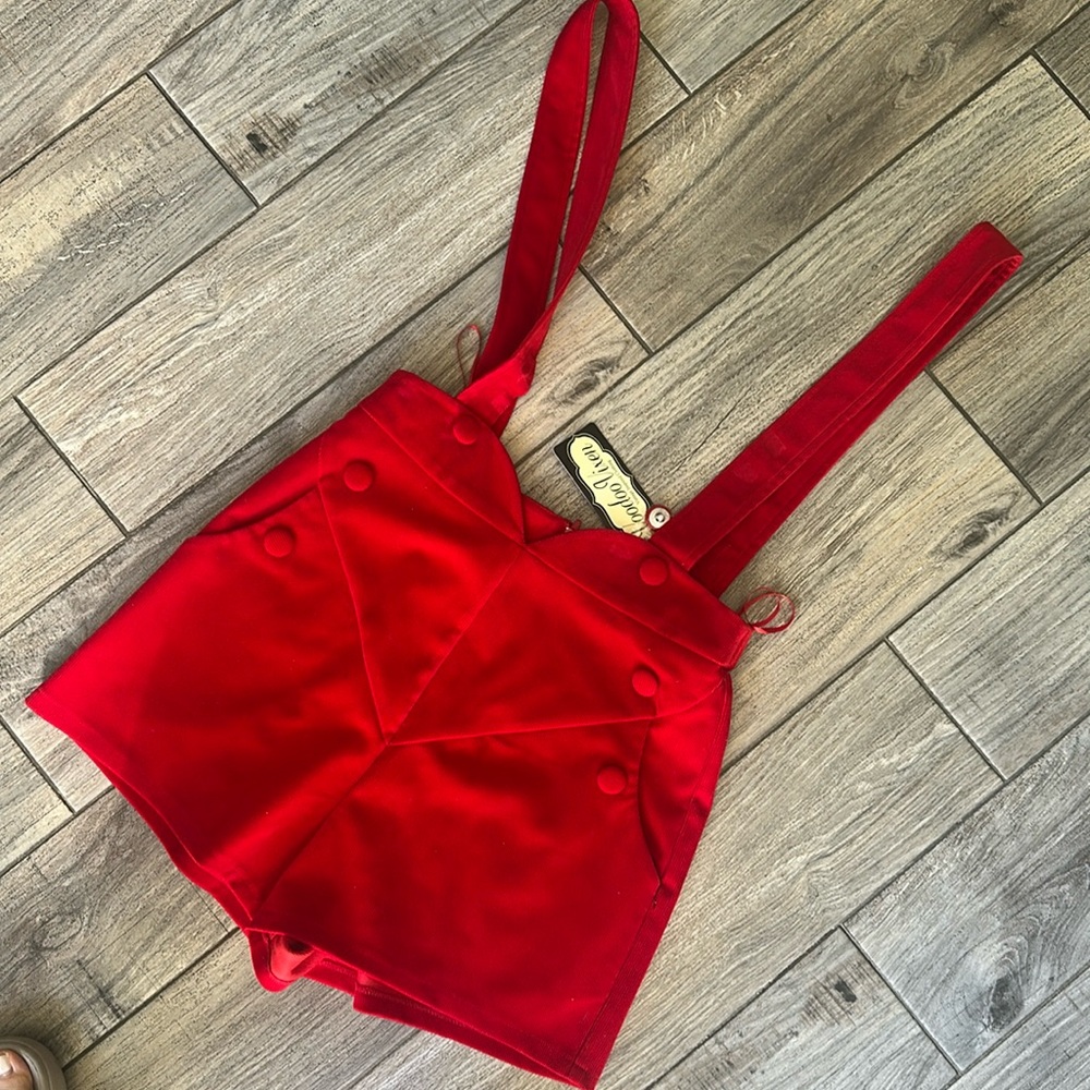 Red Corduroy Shorts